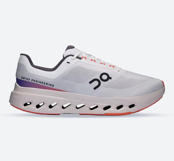 Women's Wide Fit On Cloudsurfer Next Wide Training Shoes - White/Flame