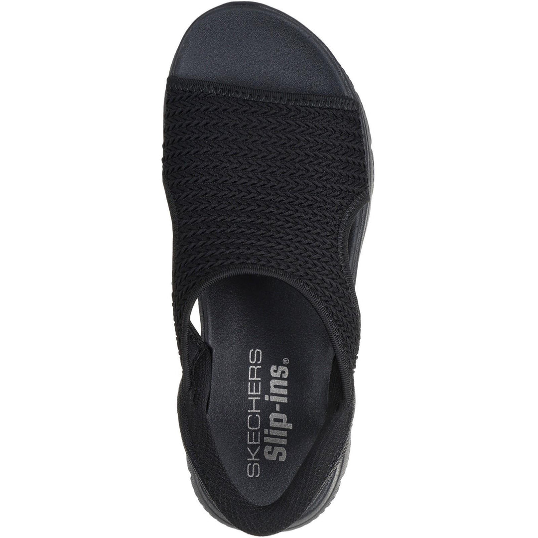 Women's Wide Fit Skechers 119519 Slip-ins Summits Sweetly Evolved Sandals in Black - Image 5