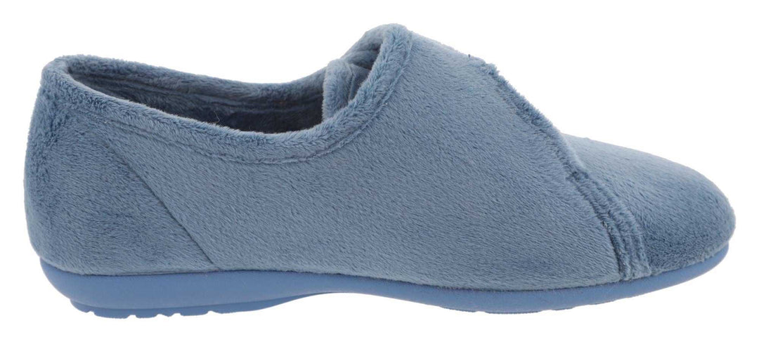 Women's Wide Fit DB Ivy Slippers in Black Velour - Image 20