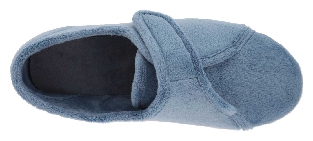 Women's Wide Fit DB Ivy Slippers in Black Velour - Image 21