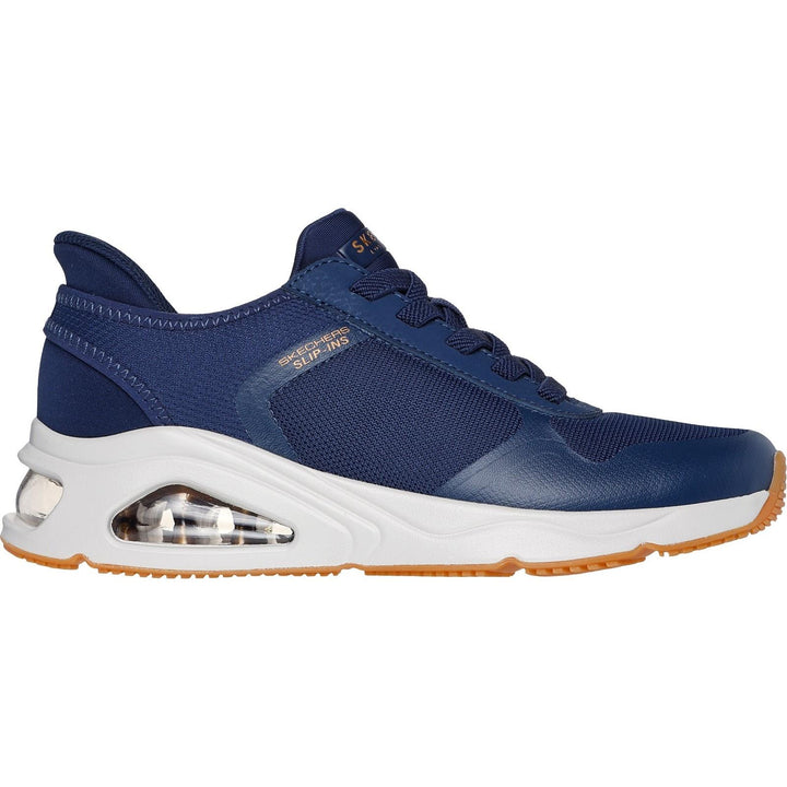 Women's Wide Fit Skechers 177116 Slip-ins Tres Air Uno Easy Steppers Trainers in Navy - Image 1