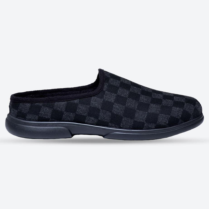 Men's Wide Fit Tredd Well Clarkson Mule Slippers in Black - Image 1