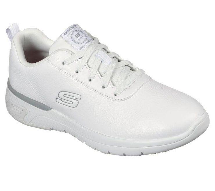 Women's Wide Fit Skechers 108010EC  Marsing Gmina Relaxed Fit Work Shoes