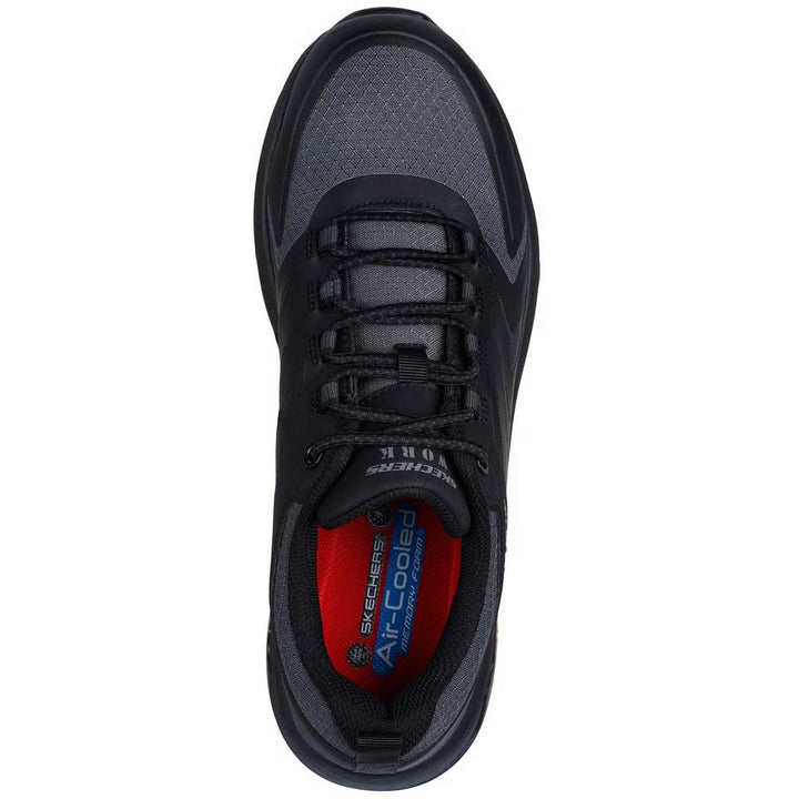 Men's Wide Fit Skechers 200255EC Work Safety Speed Flex Trekker Trainers in Black - Image 1