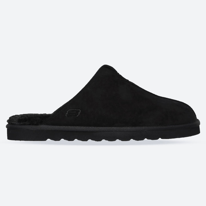 Men's Relaxed Fit Skechers 66094 Renten Palco Slippers in Black - Image 1