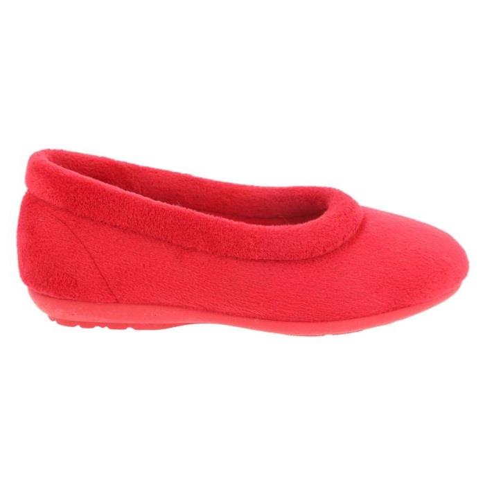 Women's Wide Fit DB Jade Slippers in Green Velour - Image 10