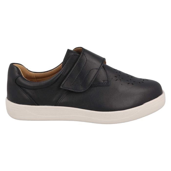 Women's Wide Fit DB Jocelyn Shoes in Navy Leather - Image 2