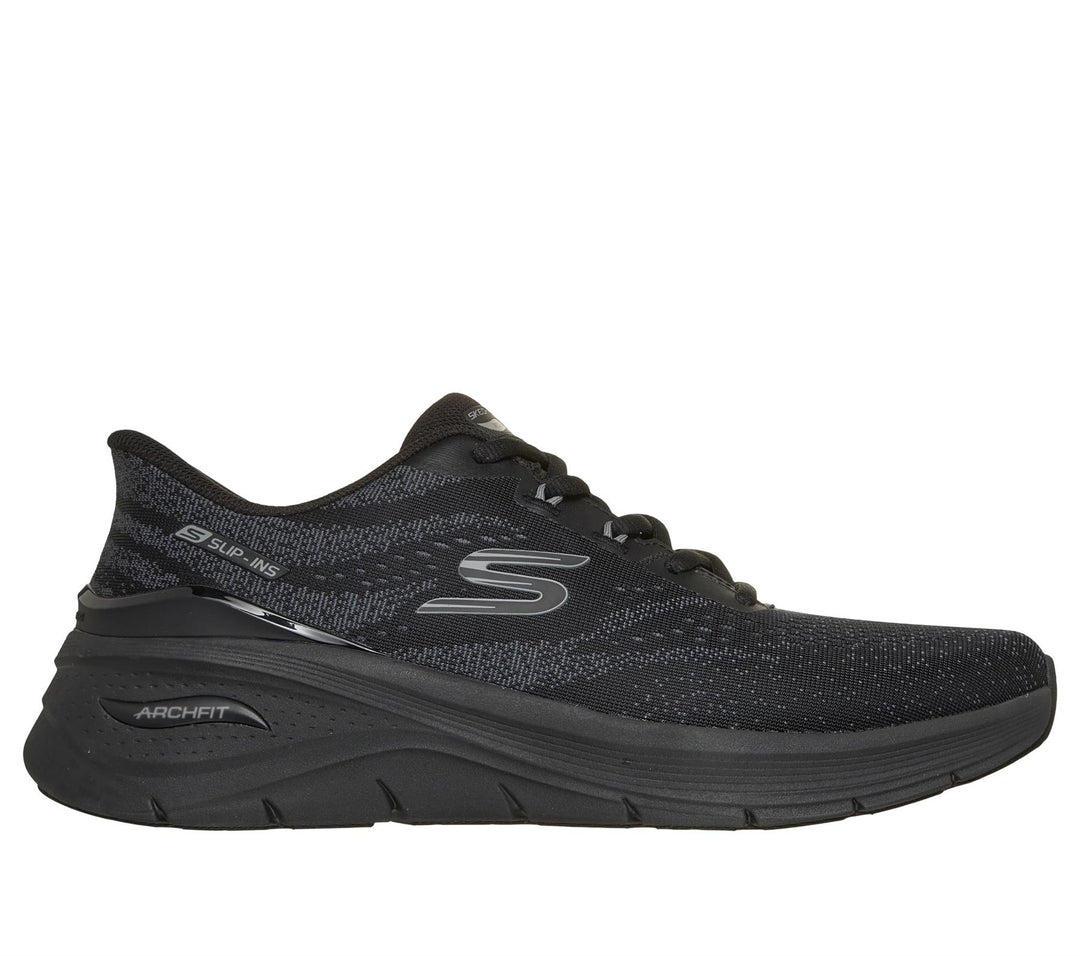 Men's Wide Fit Skechers 233400 Slip-ins Arch Fit 3.0 Trainers in Black - Image 2