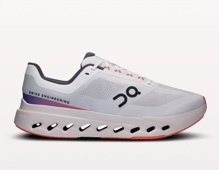 Women's Wide Fit On Cloudsurfer Next Wide Training Shoes - White/Flame