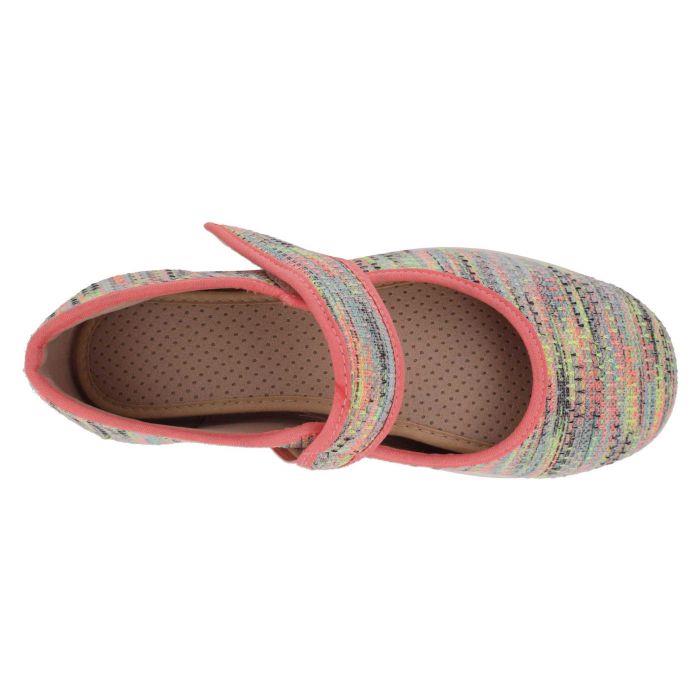 Women's Wide Fit DB Paloma Canvas Shoes in Blue / Multi Stretch - Image 9