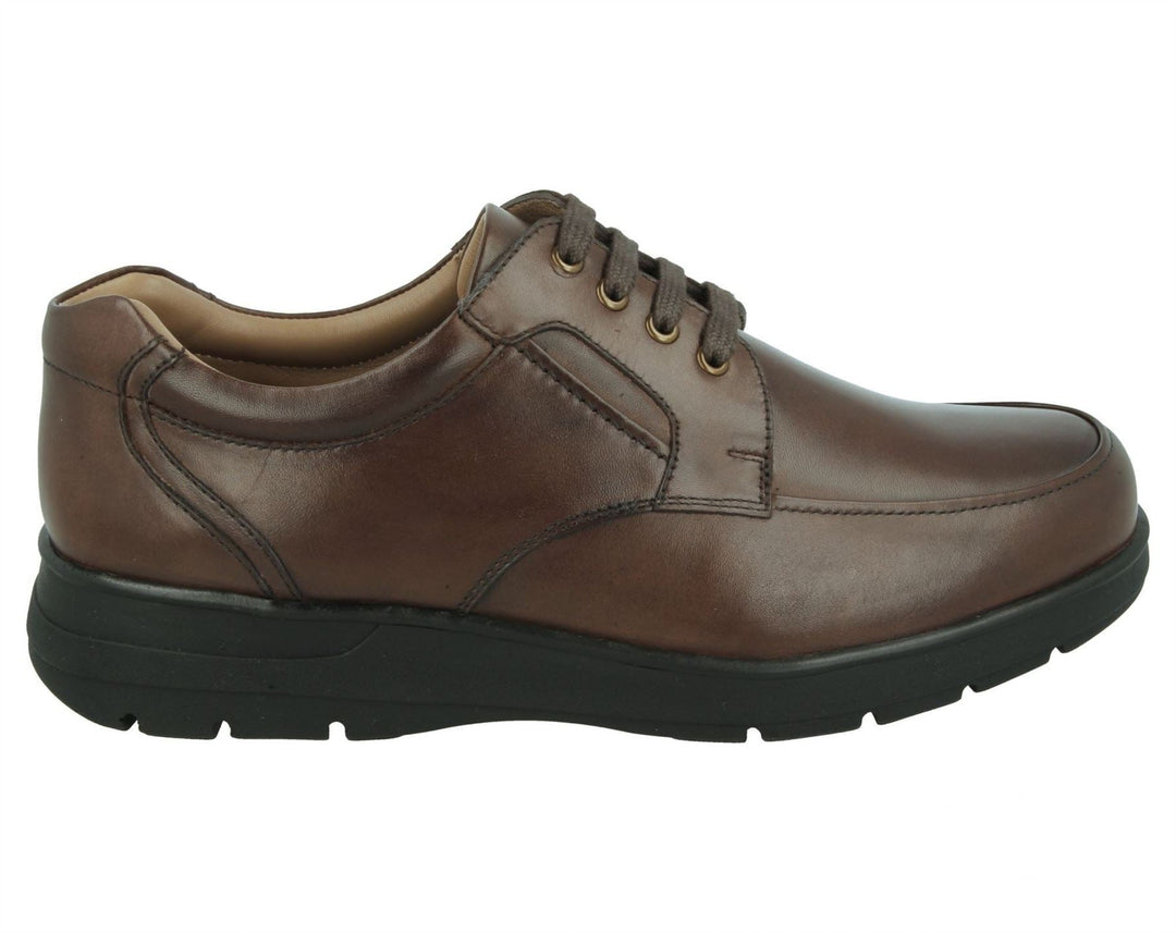 Mens Wide Fit DB Congo Shoes in Black Smooth Leather - Image 6