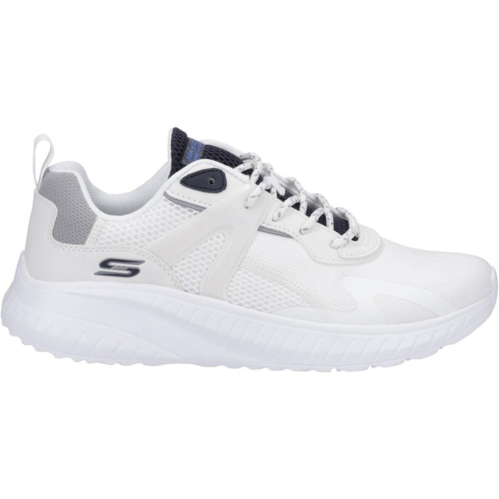 Men's Wide Fit Skechers 118034 Bobs Squad Chaos Trainers in White/Multi - Image 1