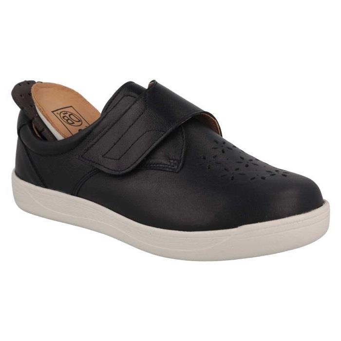 Women's Wide Fit DB Jocelyn Shoes in Navy Leather - Image 6