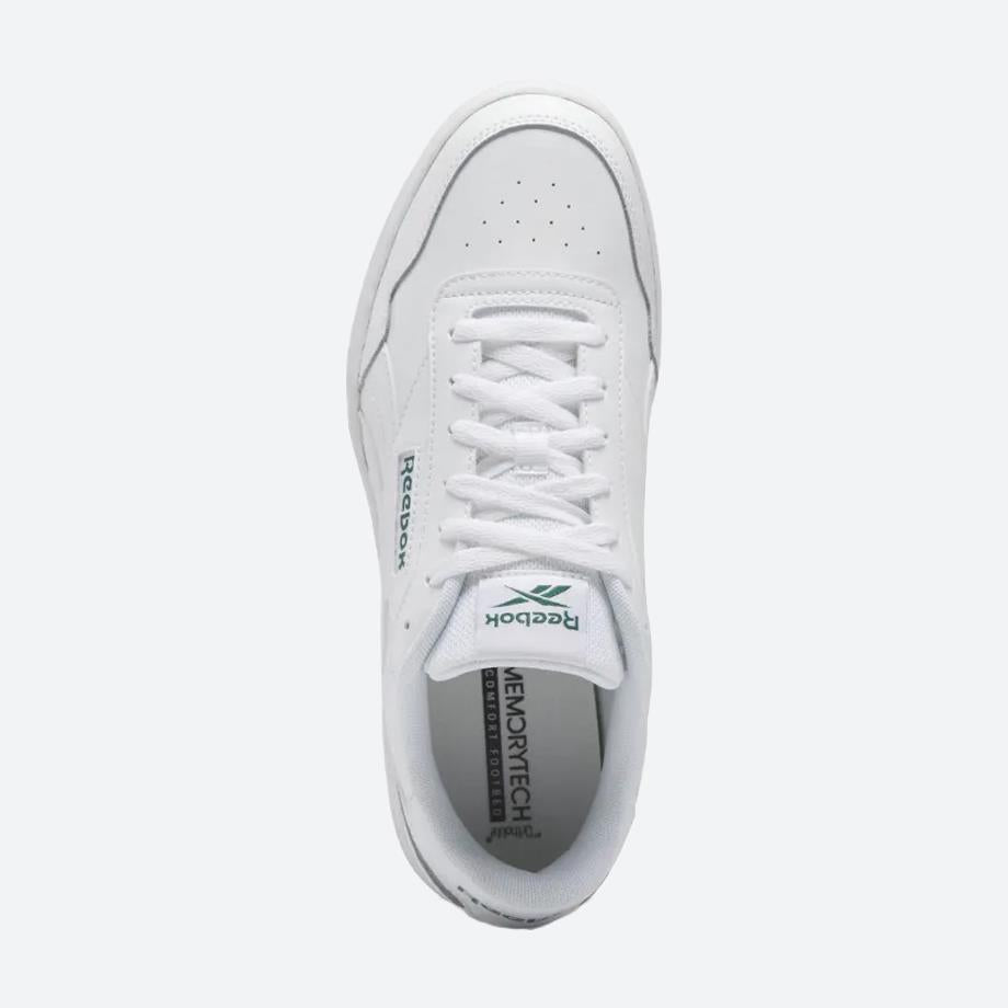 Mens Wide Fit Reebok Court Advance Trainers in White/White/Clogrn - Image 3