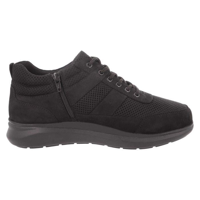 Men's Wide Fit DB Alistaire Trainers in Black Nubuck / Black Mesh - Image 1