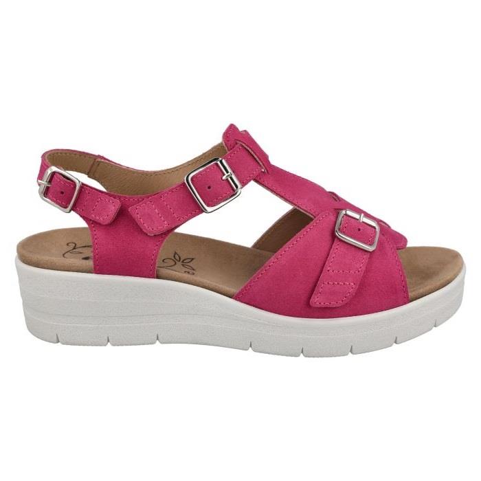 Women's Wide Fit DB Francesca Sandals in Blue Nubuck - Image 9