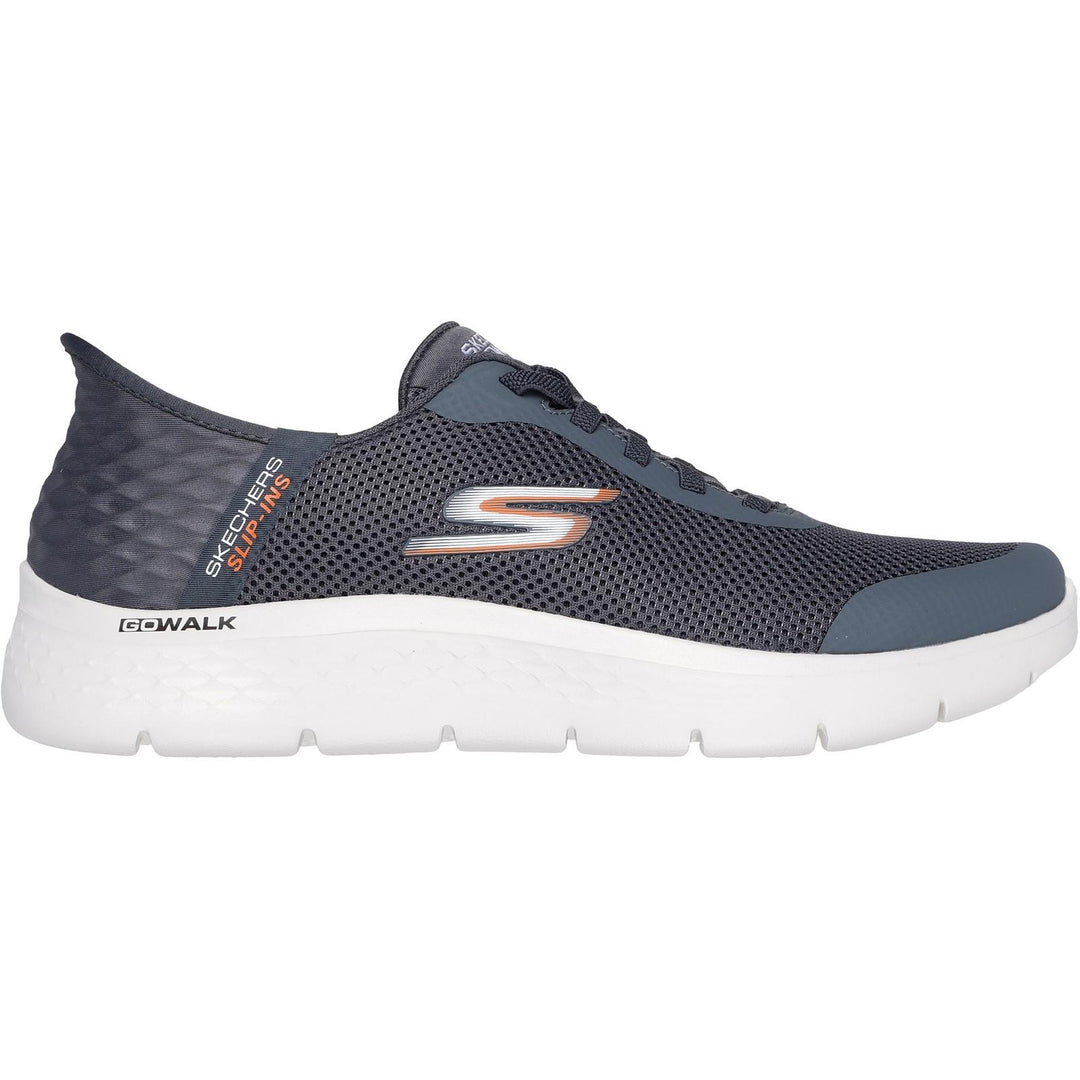 Men's Wide Fit Skechers 216324 Slip-ins Go Walk Flex Hands Up Trainers in Brown - Image 9