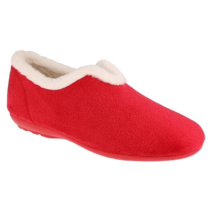 Women's Wide Fit DB Faye Slip on Slippers in Navy Velour - Image 1