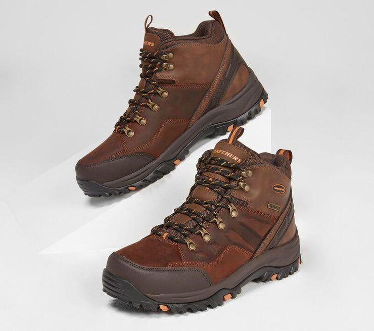 Men's Wide Fit Skechers 65529 Relaxed Fit Relment Traven Hiking Boots