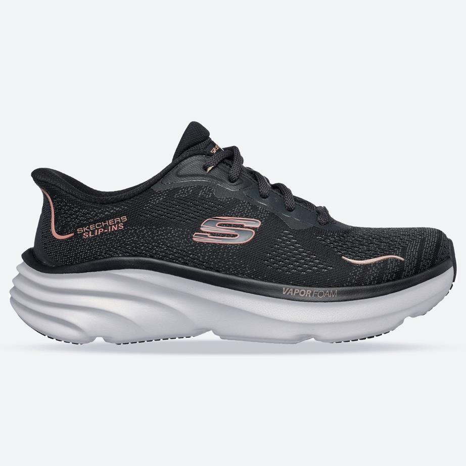 Women's Relaxed Fit Skechers 150585 Slip-ins D'lux Vapor Trainers in Black - Image 1