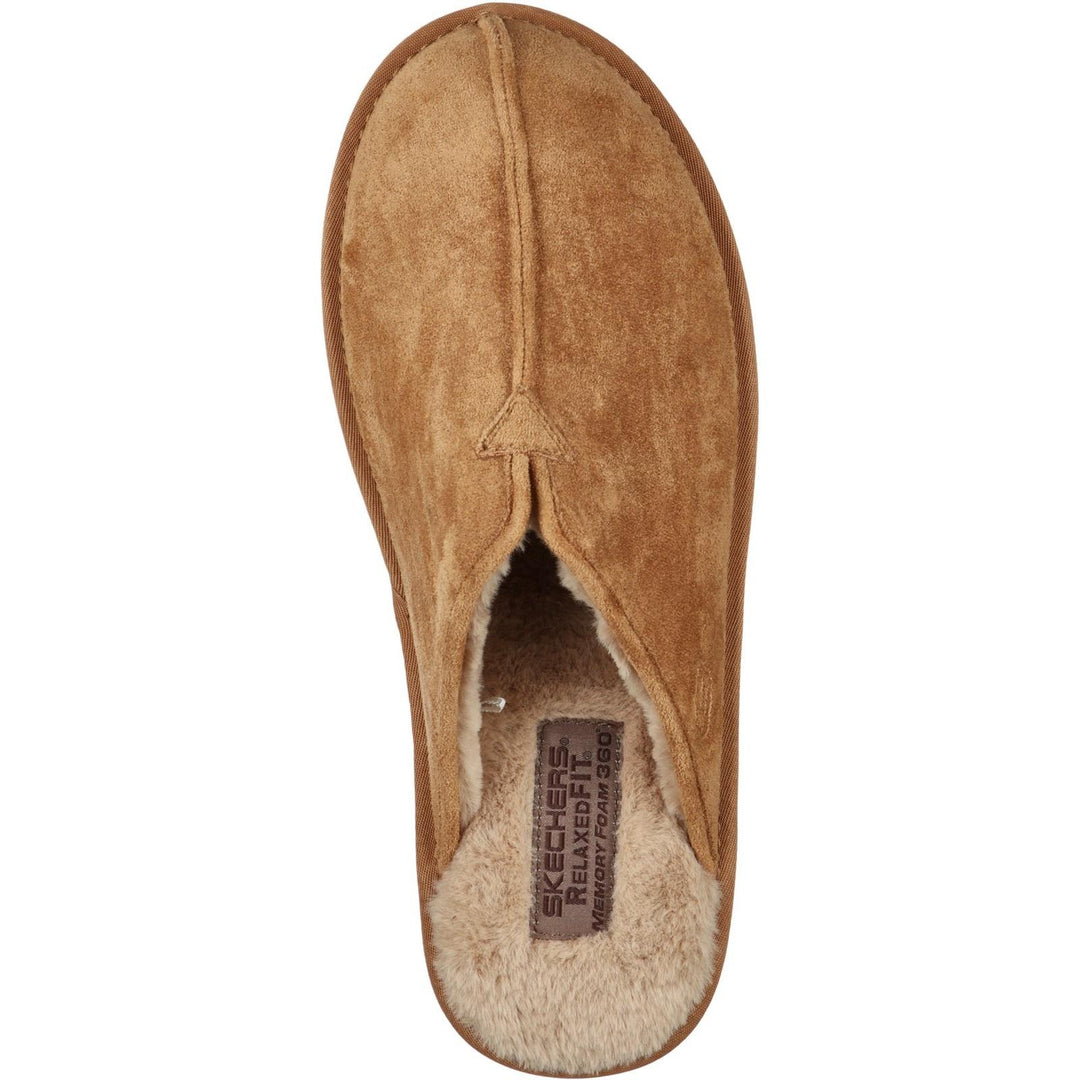 Men's Relaxed Fit Skechers 66094 Renten Palco Slippers - Tan