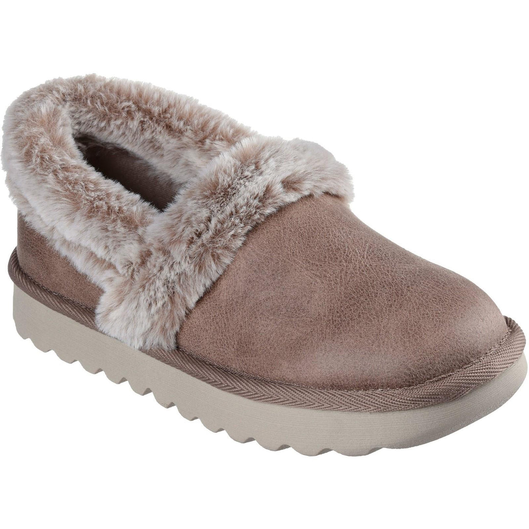 Women's Wide Fit Skechers 169027 Cozy Up Slippers in Black - Image 7