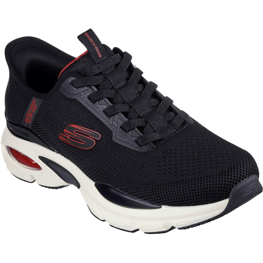 Men's Wide Fit Skechers Slip-ins 232447 Skech Air Ventura Trainers in Black/Red - Image 3