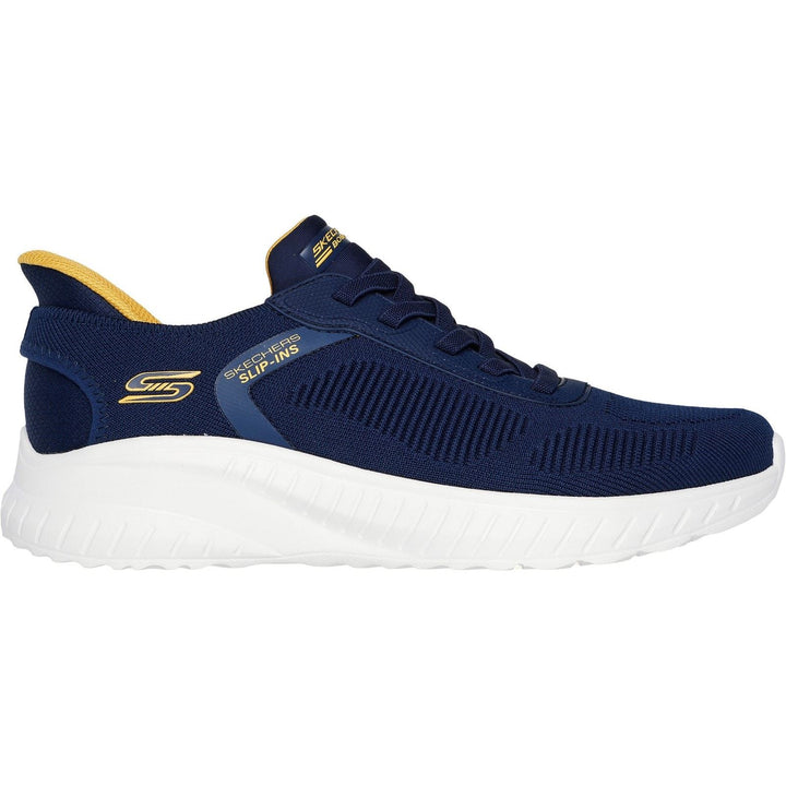 Men's Wide Fit Skechers 118312 Slip-ins Bobs Sport Squad Chaos Solid Step Trainers