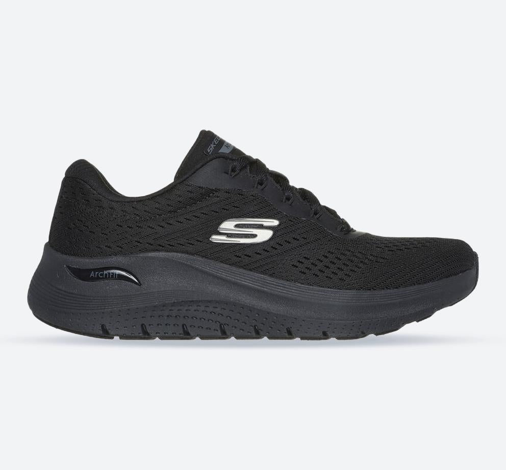 Womens Wide Fit Skechers 150051 2.0 Arch Fit Big League Trainers in Black/Black - Image 1