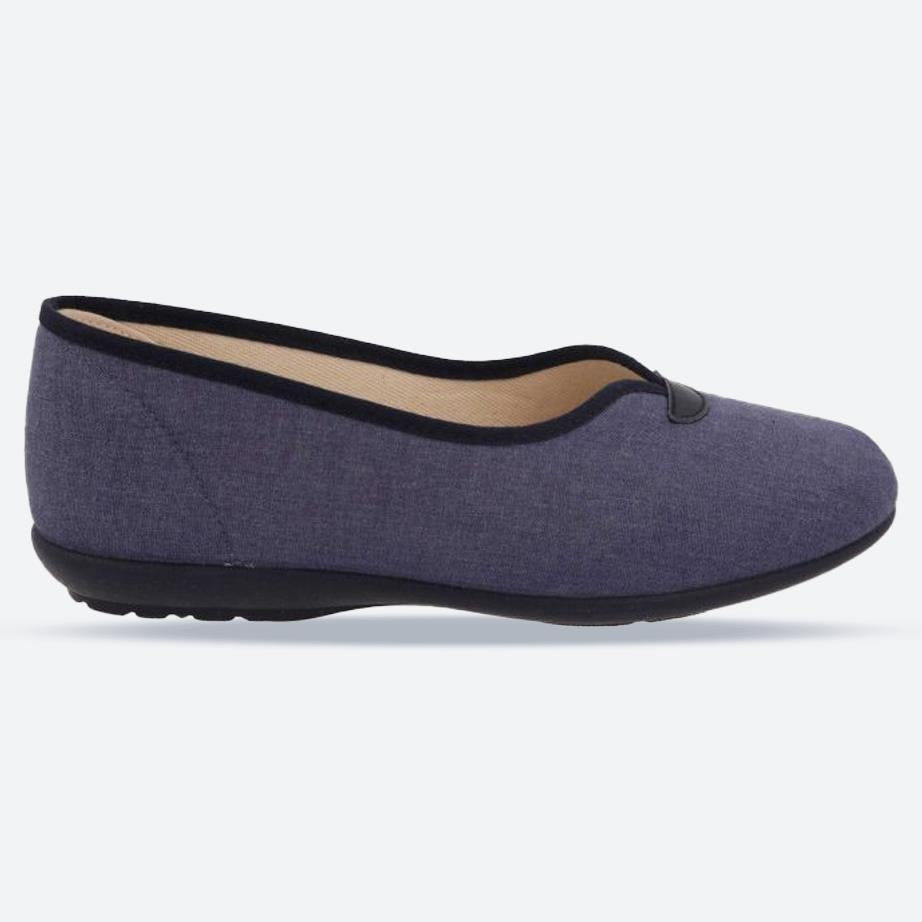 Women's Wide Fit DB Isobelle Canvas Shoes in Beige Canvas - Image 1