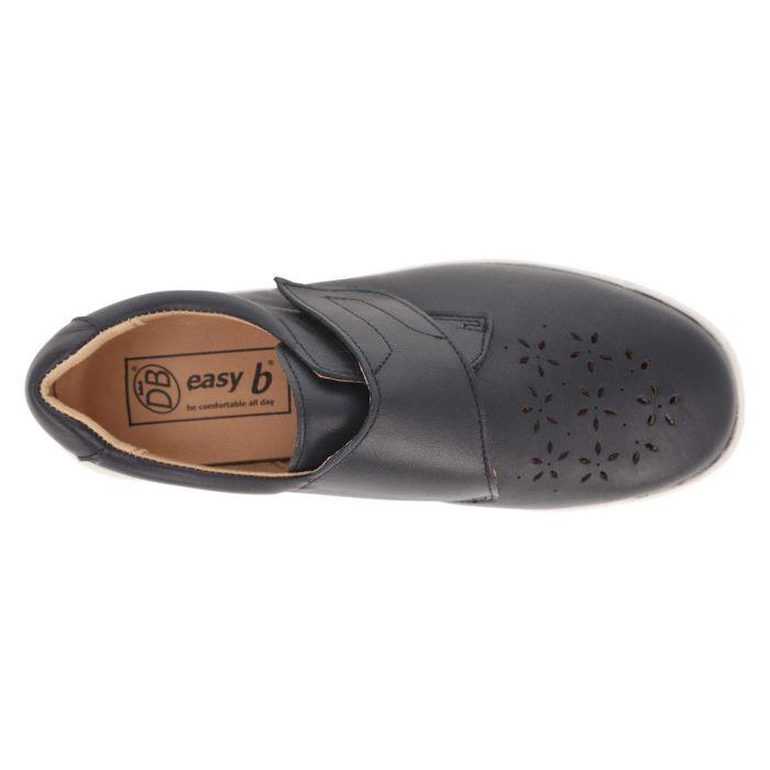 Women's Wide Fit DB Jocelyn Shoes in Navy Leather - Image 5