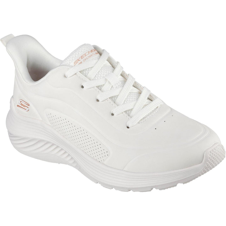 Women's Wide Fit Skechers 117485 Bobs Sport Squad Waves Just Wading Trainers in Blush - Image 1