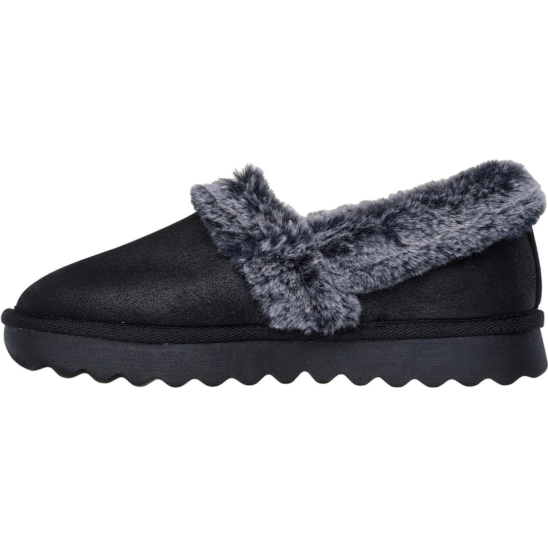 Women's Wide Fit Skechers 169027 Cozy Up Slippers in Black - Image 3