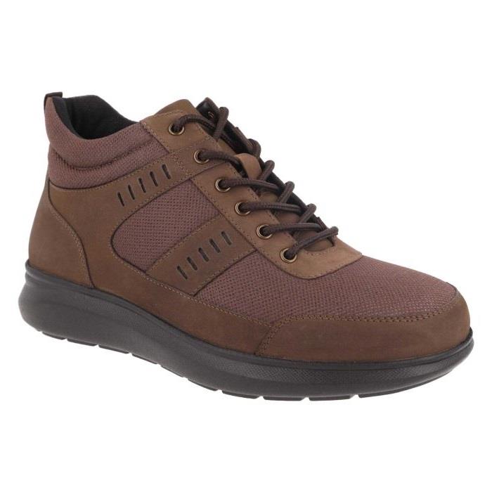 Men's Wide Fit DB Alistaire Trainers in Black Nubuck / Black Mesh - Image 1