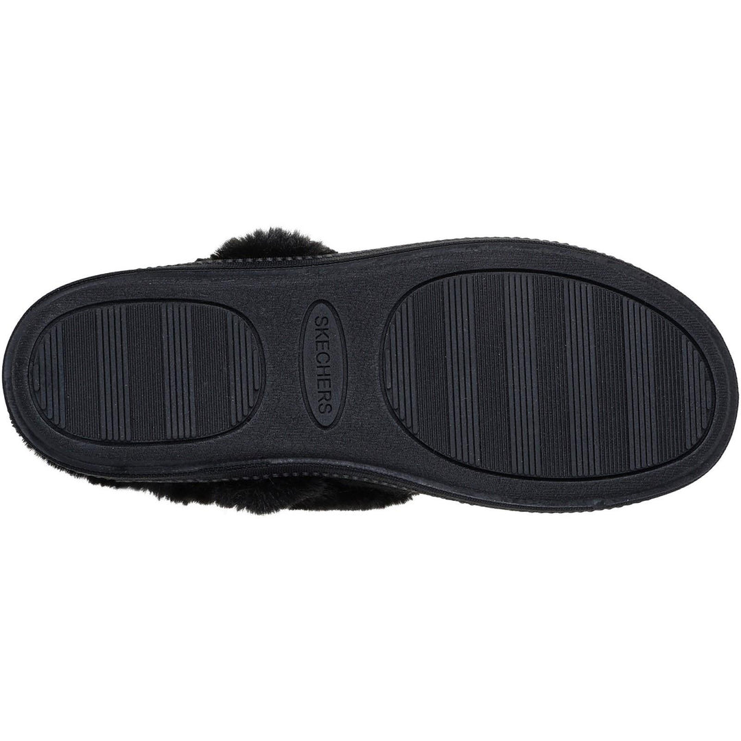 Women's Wide Fit Skechers 169041 Cozy Campfire Frosty Promise Slippers in Black - Image 12