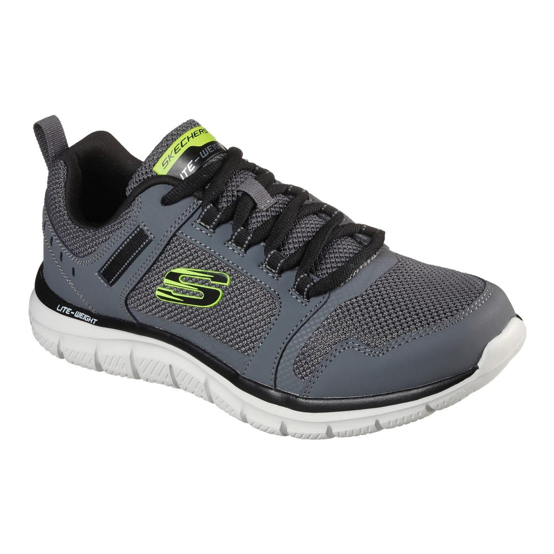 Men's Wide Fit Skechers 232001 Track Knockhill Trainers in Black - Image 10
