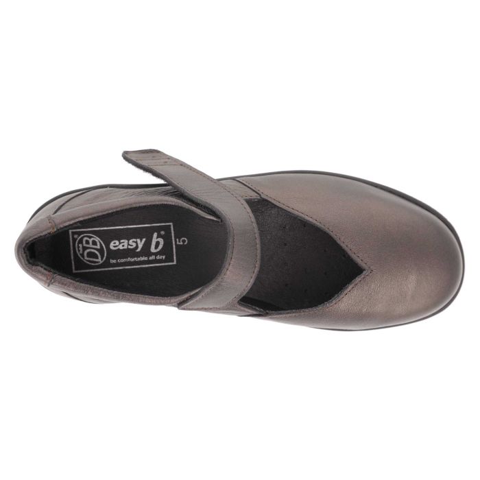 Womens Wide Fit DB Gull Shoes in Black - Image 1