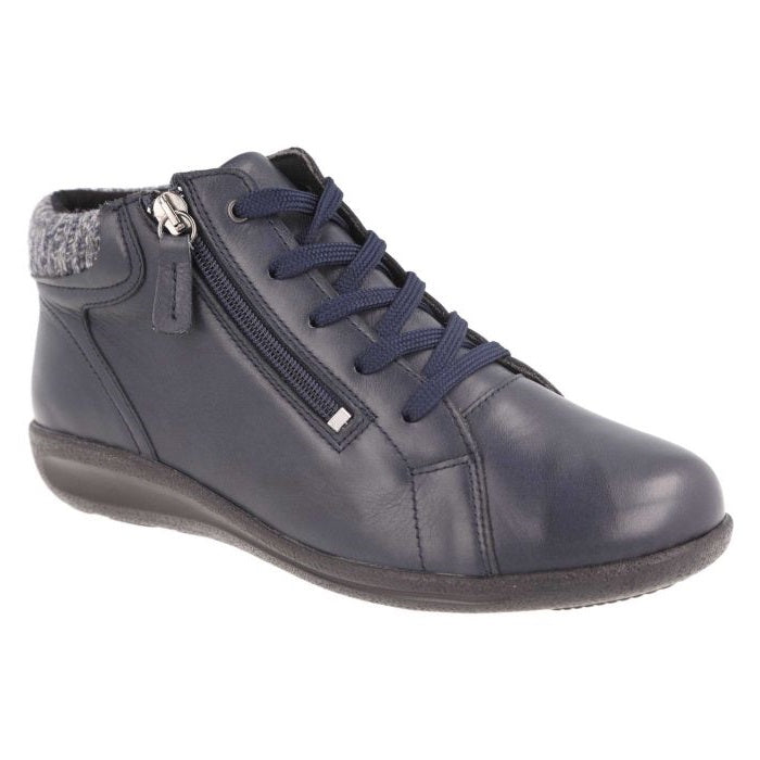 Women's Wide Fit DB Pipit Boots in Black Stretch Lea - Image 14