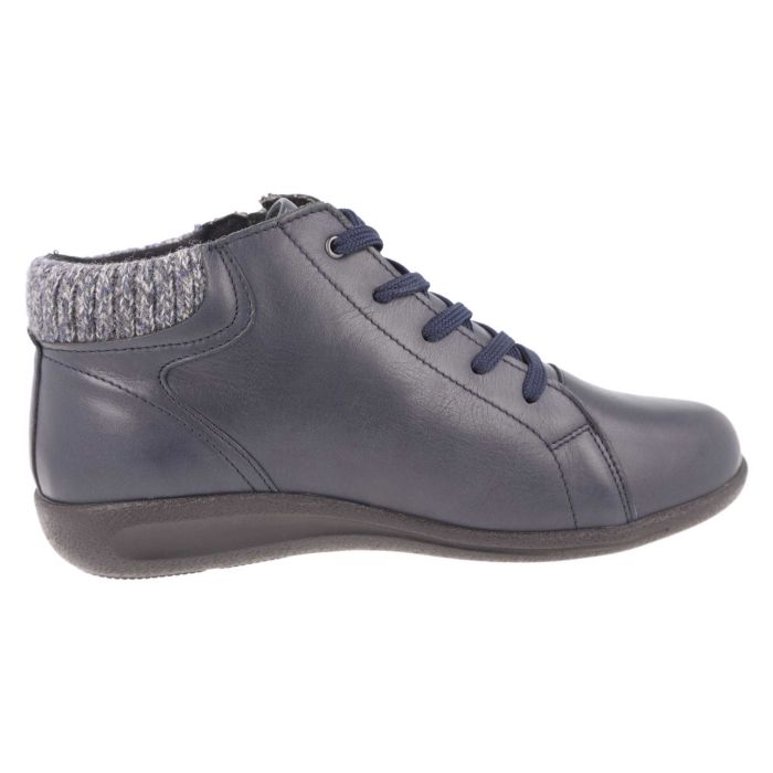 Women's Wide Fit DB Pipit Boots in Black Stretch Lea - Image 1