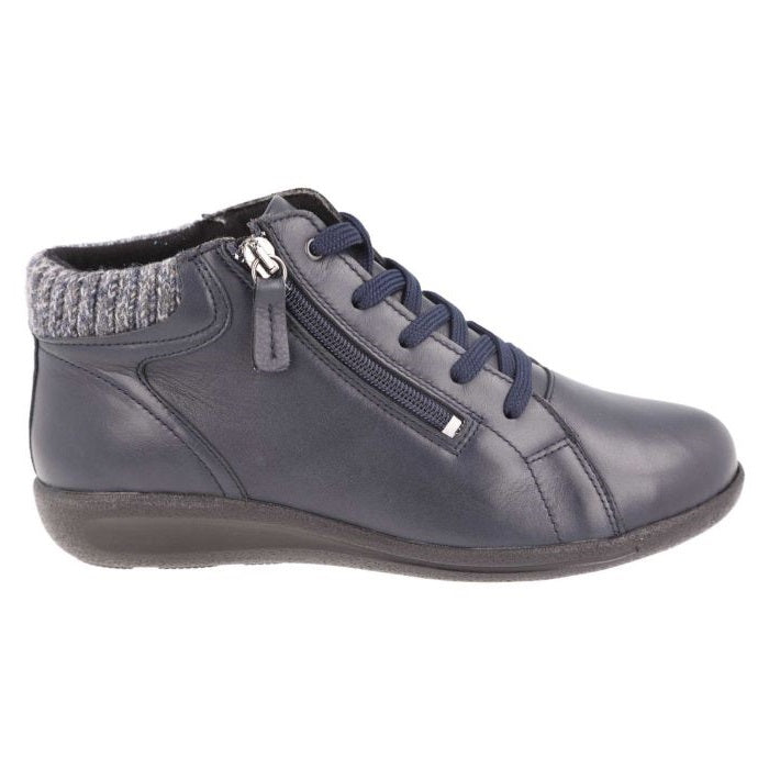 Women's Wide Fit DB Pipit Boots in Black Stretch Lea - Image 15