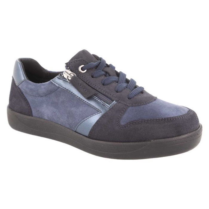 Women's Wide Fit DB Cedar Shoes in Navy / Blue Suede - Image 1