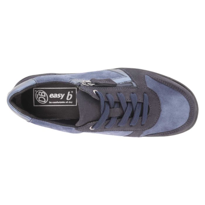 Women's Wide Fit DB Cedar Shoes in Navy / Blue Suede - Image 12