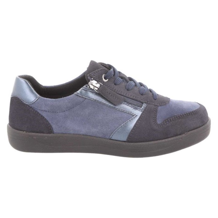 Women's Wide Fit DB Cedar Shoes in Navy / Blue Suede - Image 1