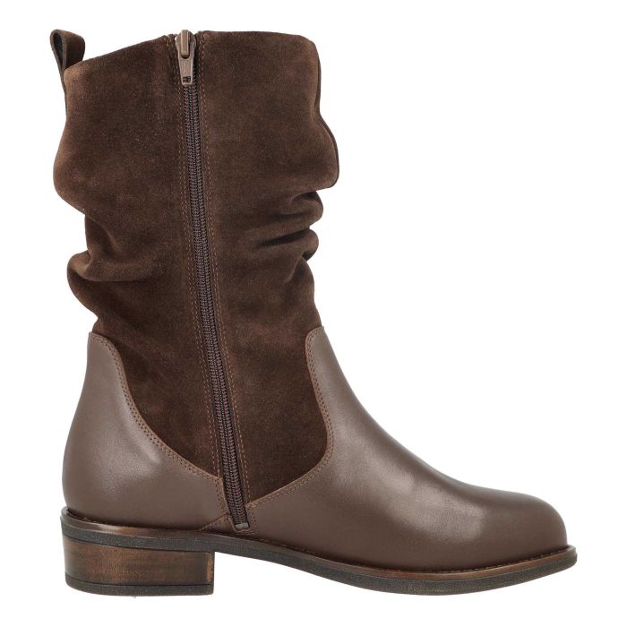 Women's Wide Fit DB Hornbeam Boots in Black Leather / Suede - Image 11