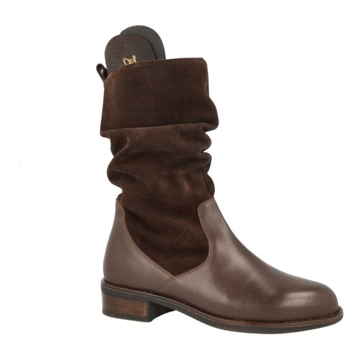 Women's Wide Fit DB Hornbeam Boots in Black Leather / Suede - Image 12