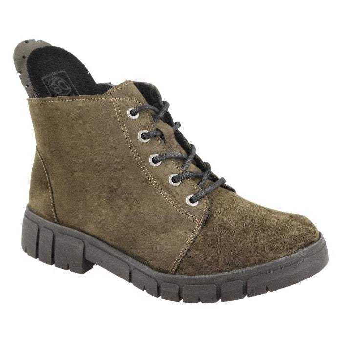 Women's Wide Fit DB Poplar Boots in Black Suedette - Image 11