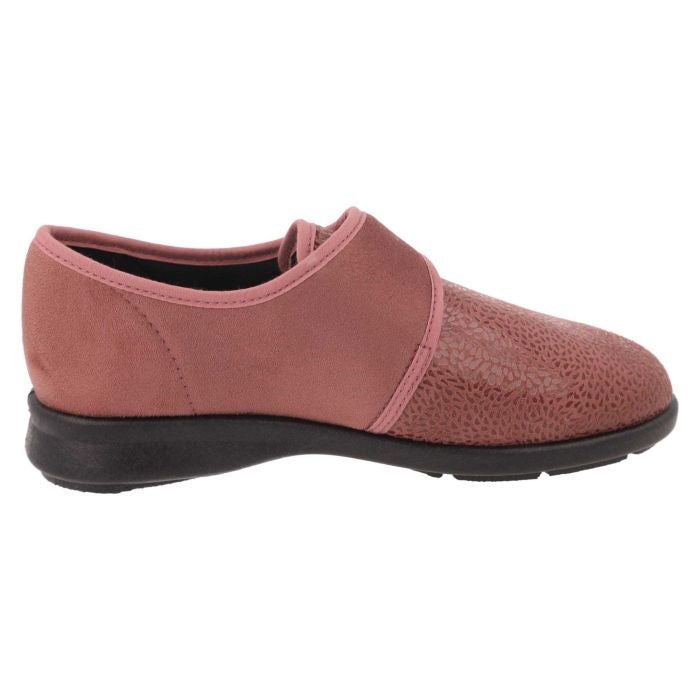 Women's Wide Fit DB Vanilla Shoes/Slipper in Black Stretch Textile - Image 1