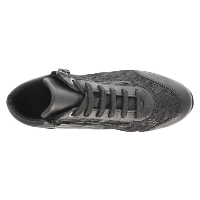 Women's Wide Fit DB Larkspur Boots in Black Leather / Stretch - Image 5