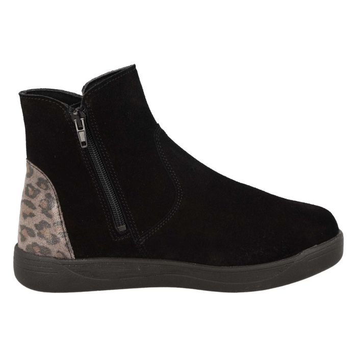 Women's Wide Fit DB Delphine Boots in Black Leather - Image 9