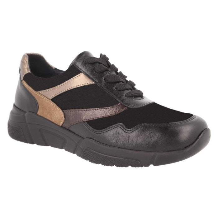 Women's Wide Fit DB Watercress Trainers in Navy Leather / Suede - Image 15